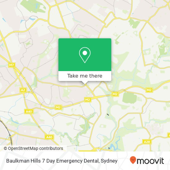 Mapa Baulkman Hills 7 Day Emergency Dental