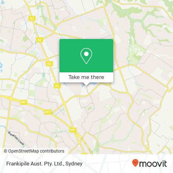 Frankipile Aust. Pty. Ltd. map