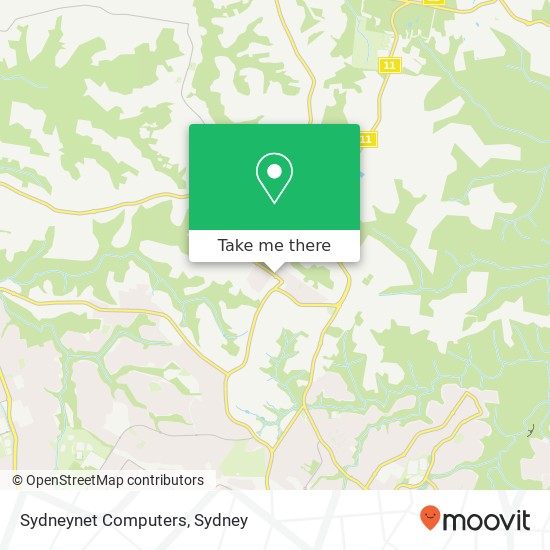 Mapa Sydneynet Computers