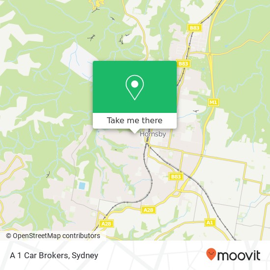 A 1 Car Brokers map