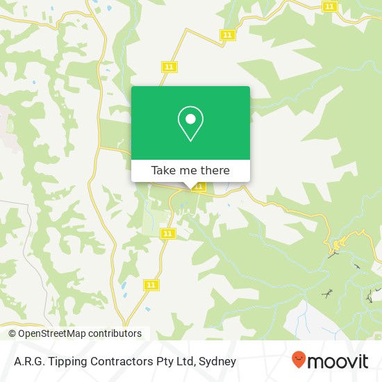 Mapa A.R.G. Tipping Contractors Pty Ltd