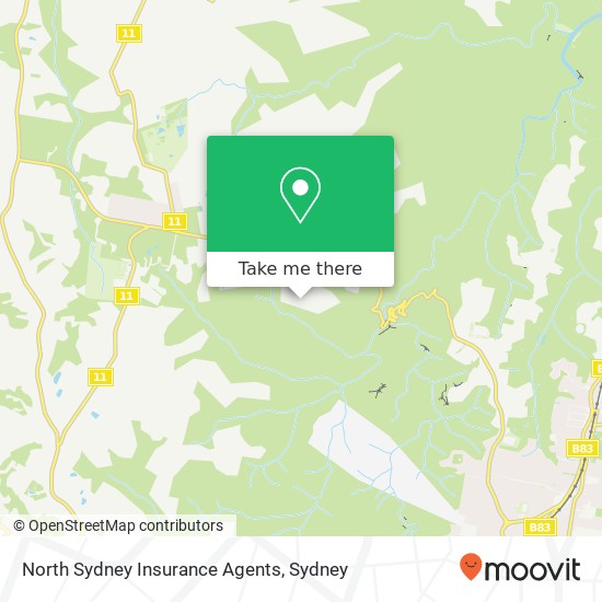 North Sydney Insurance Agents map