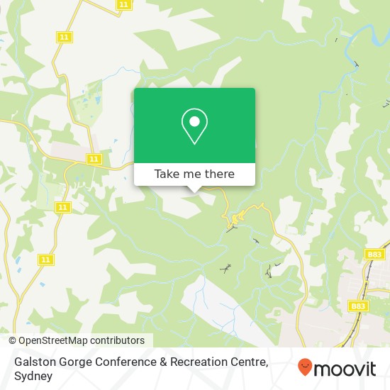 Galston Gorge Conference & Recreation Centre map