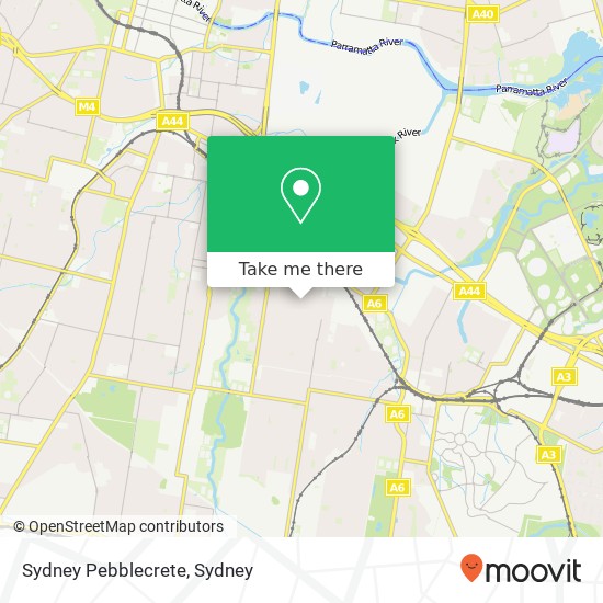 Mapa Sydney Pebblecrete