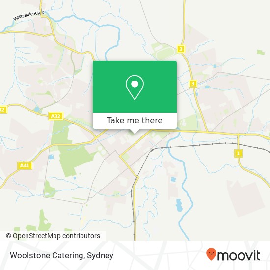 Mapa Woolstone Catering