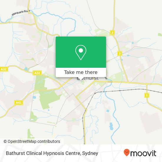 Mapa Bathurst Clinical Hypnosis Centre