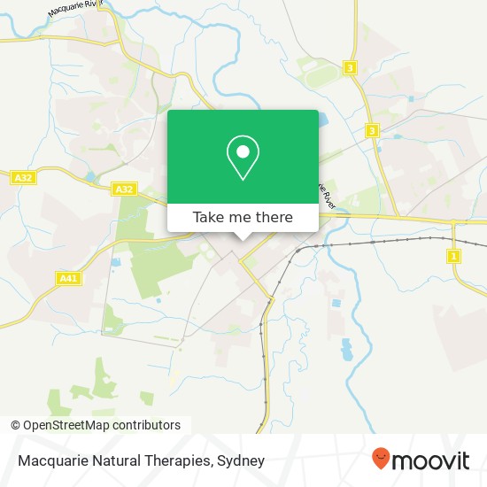 Macquarie Natural Therapies map