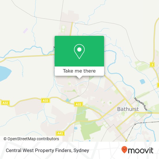 Central West Property Finders map