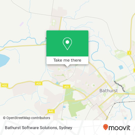 Bathurst Software Solutions map