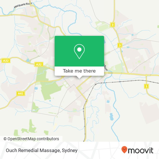 Ouch Remedial Massage map