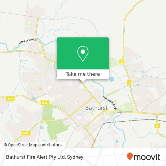 Mapa Bathurst Fire Alert Pty Ltd
