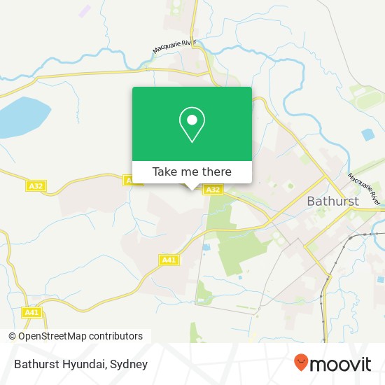 Bathurst Hyundai map