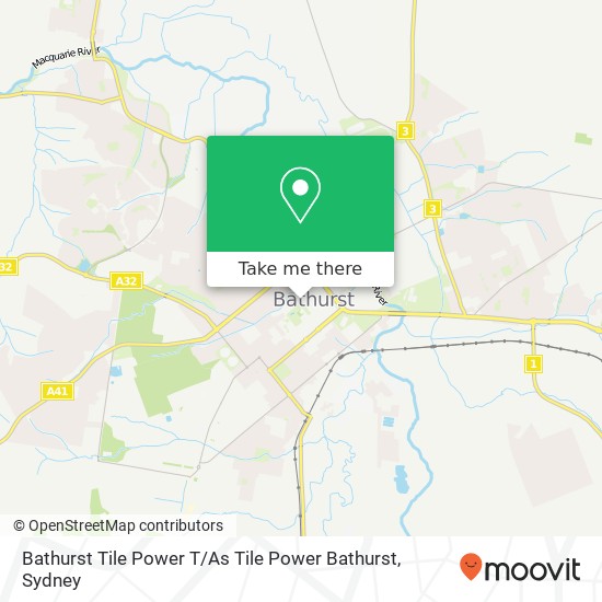 Bathurst Tile Power T / As Tile Power Bathurst map