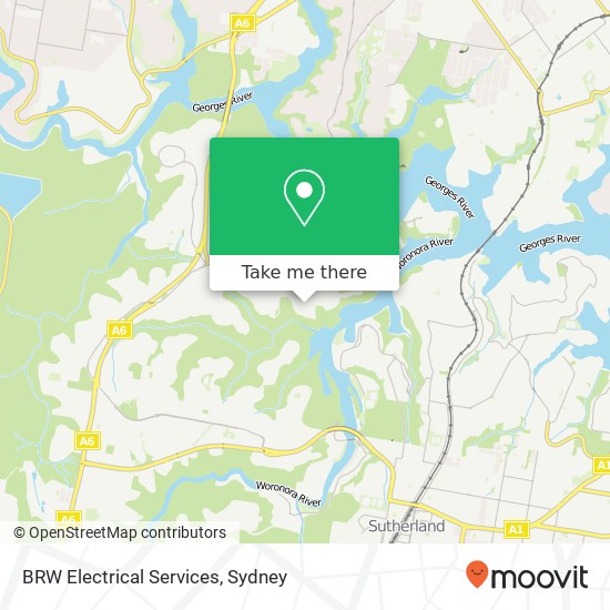 Mapa BRW Electrical Services