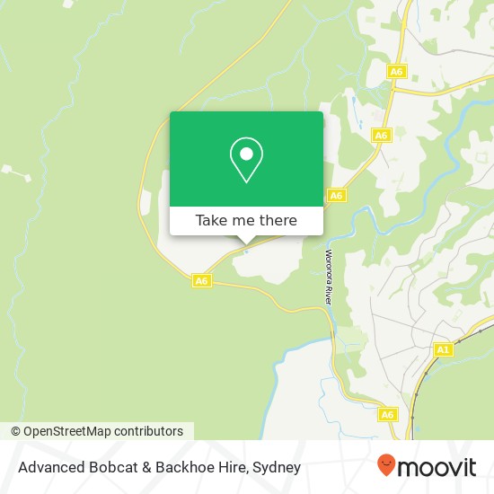 Advanced Bobcat & Backhoe Hire map