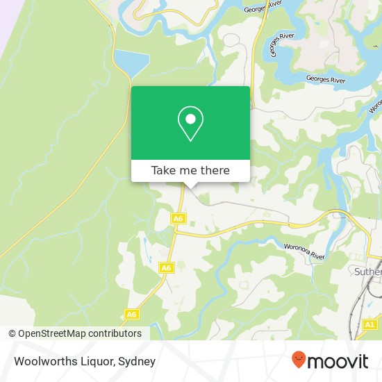 Mapa Woolworths Liquor