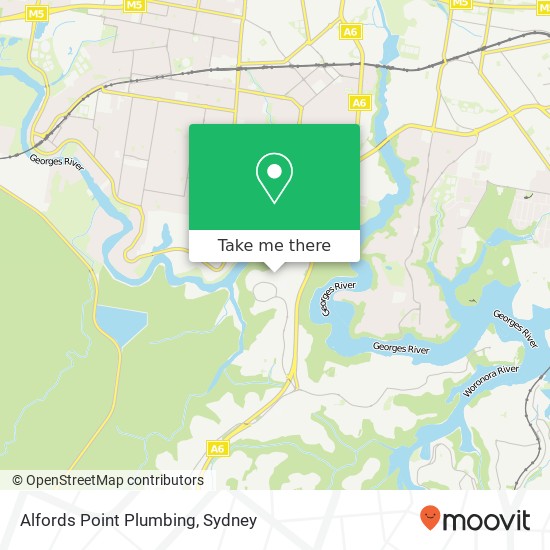 Alfords Point Plumbing map