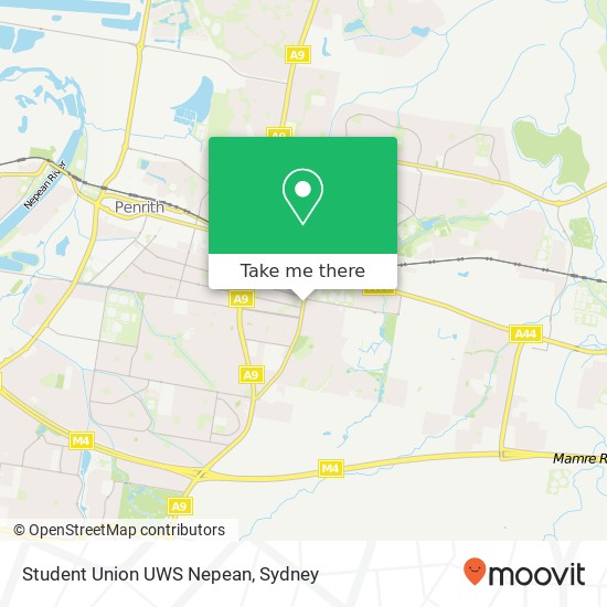 Student Union UWS Nepean map