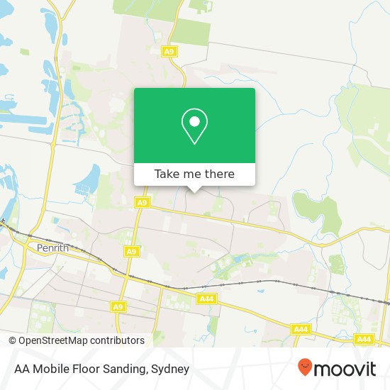 AA Mobile Floor Sanding map