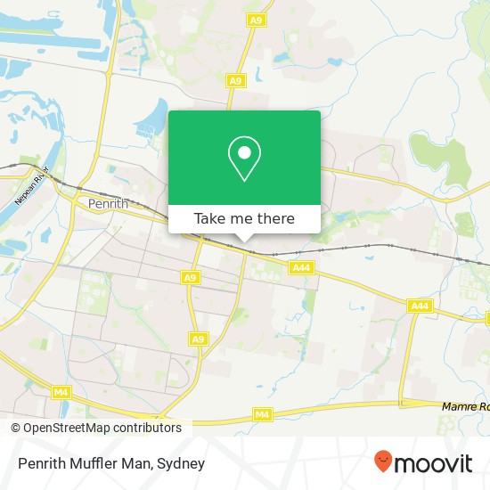 Penrith Muffler Man map