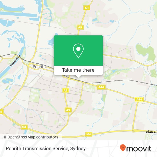 Penrith Transmission Service map