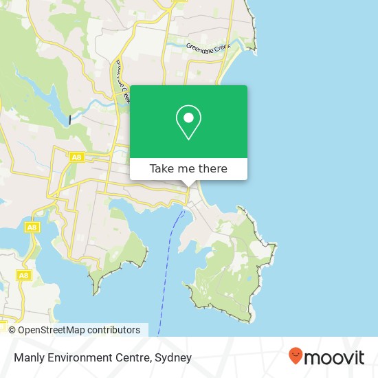 Manly Environment Centre map