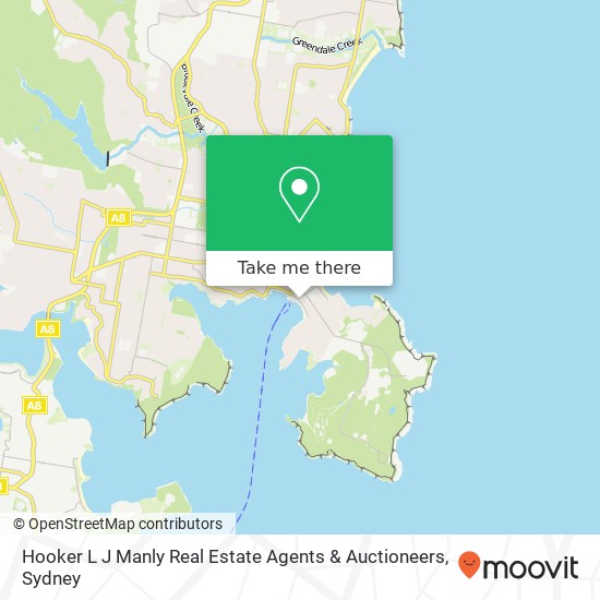 Hooker L J Manly Real Estate Agents & Auctioneers map