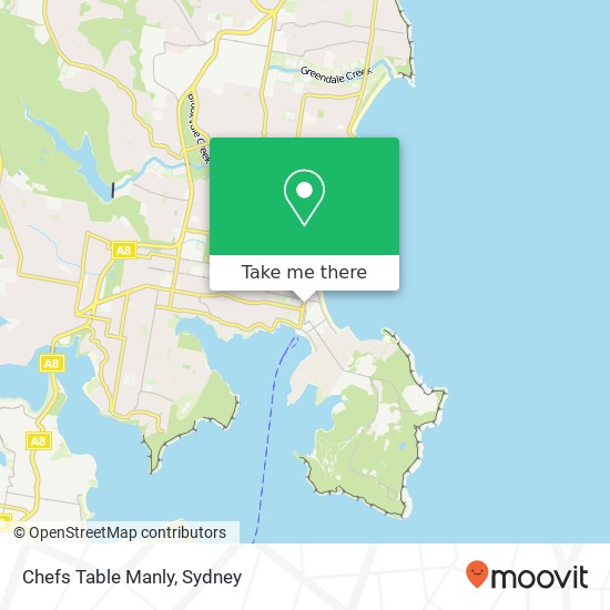 Chefs Table Manly map