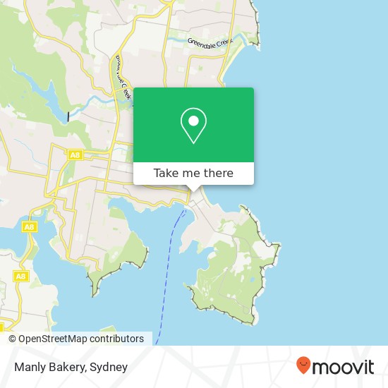 Manly Bakery map