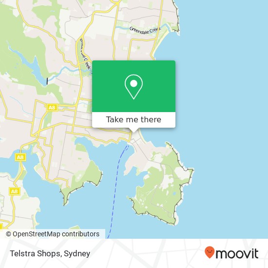 Mapa Telstra Shops