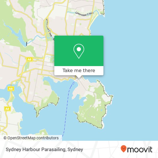 Sydney Harbour Parasailing map