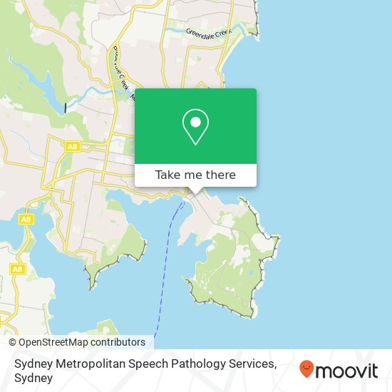 Sydney Metropolitan Speech Pathology Services map