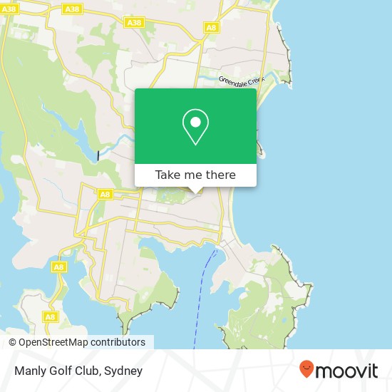 Manly Golf Club map