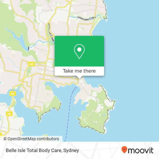 Mapa Belle Isle Total Body Care