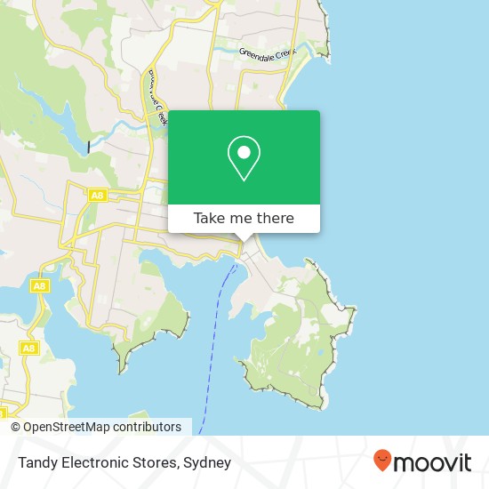 Tandy Electronic Stores map