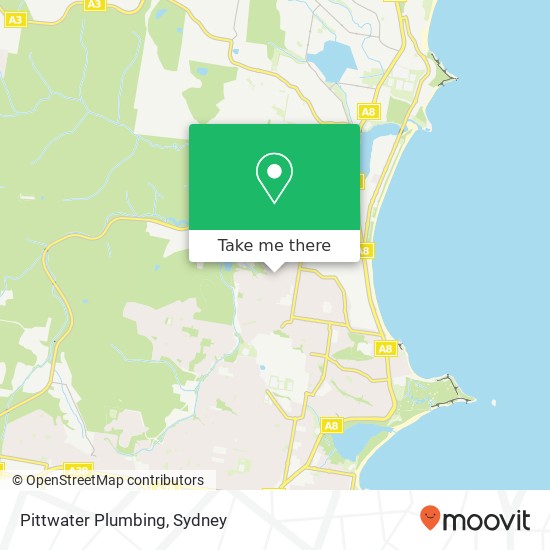 Mapa Pittwater Plumbing