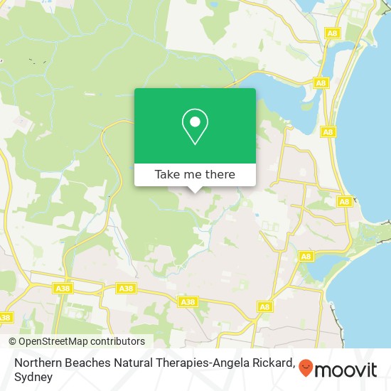 Northern Beaches Natural Therapies-Angela Rickard map