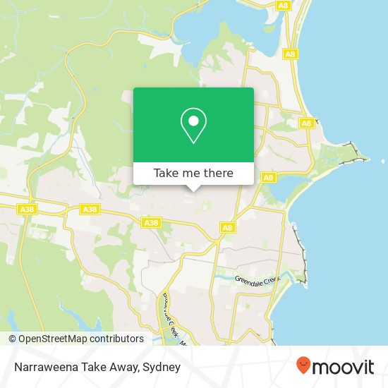 Narraweena Take Away map