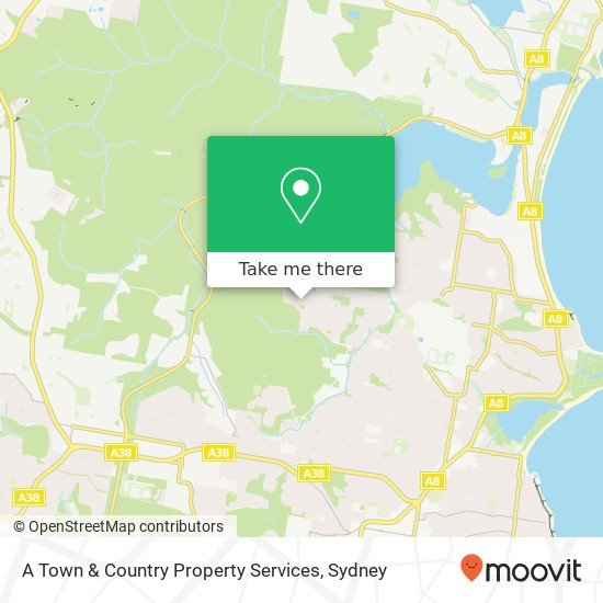 A Town & Country Property Services map