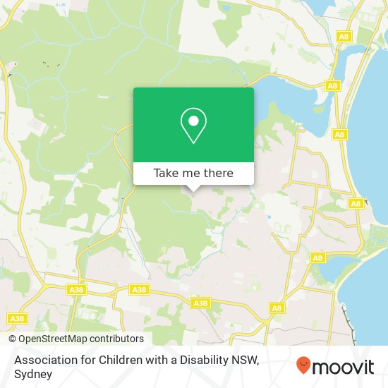 Association for Children with a Disability NSW map