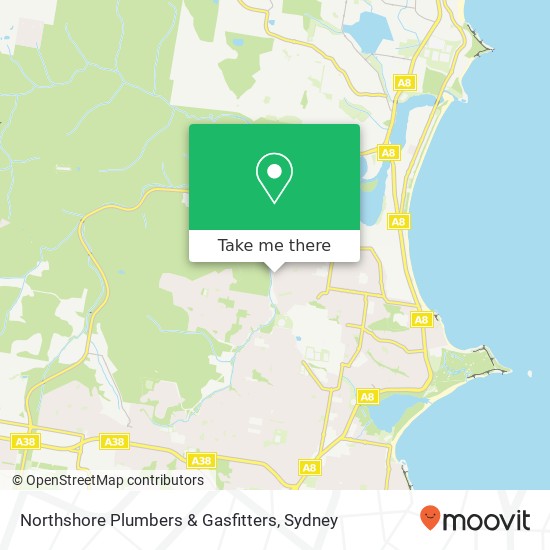 Mapa Northshore Plumbers & Gasfitters