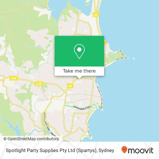 Spotlight Party Supplies Pty Ltd (Spartys) map