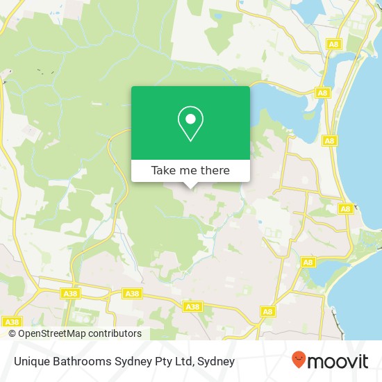 Mapa Unique Bathrooms Sydney Pty Ltd