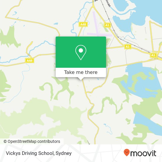 Mapa Vickys Driving School