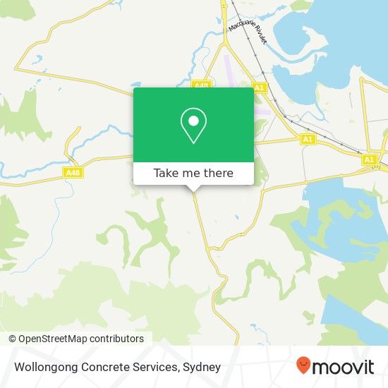 Wollongong Concrete Services map