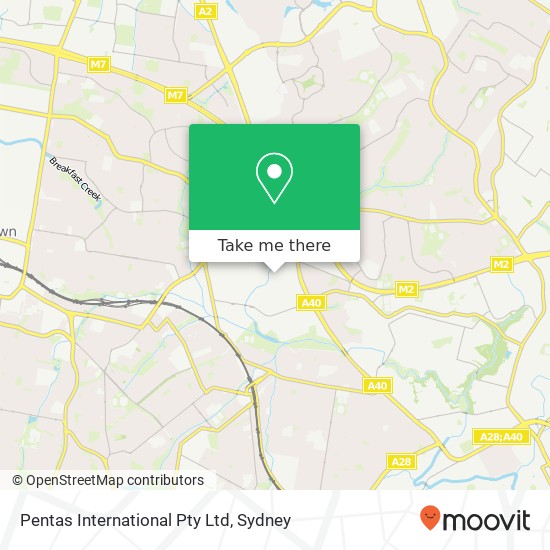 Pentas International Pty Ltd map