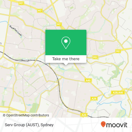 Serv Group (AUST) map