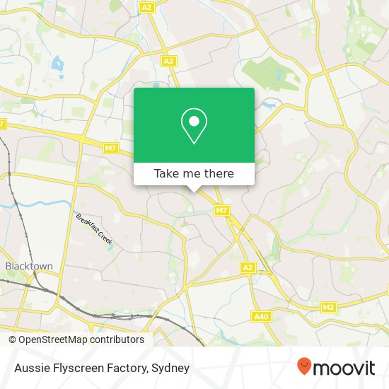 Aussie Flyscreen Factory map