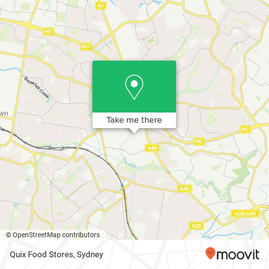 Quix Food Stores map