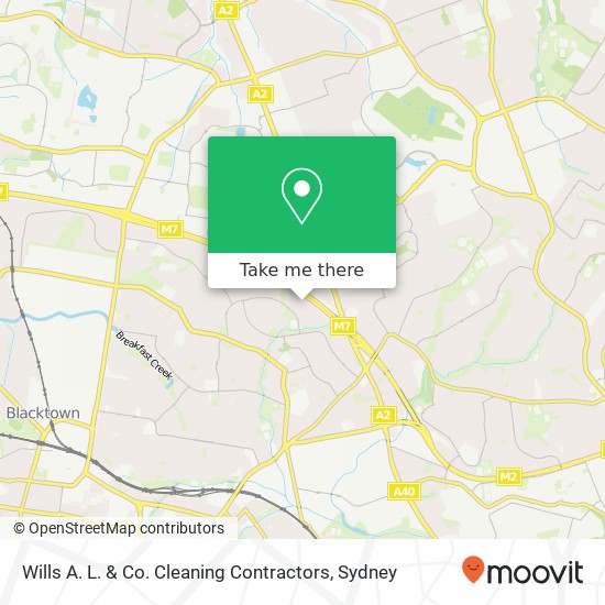 Wills A. L. & Co. Cleaning Contractors map